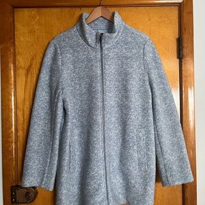 Women's Blue Wool Blend Coat